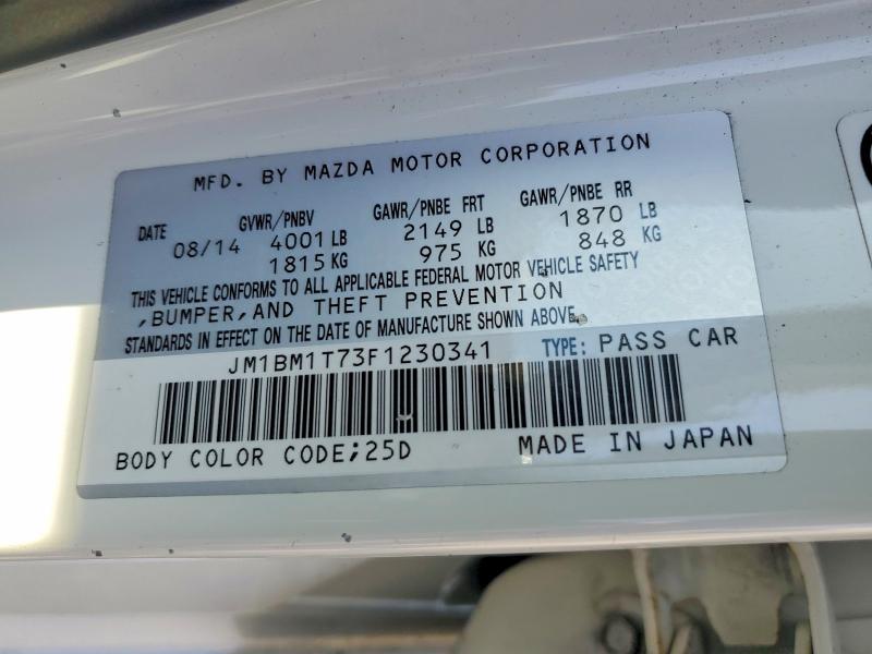 Aukcja sprzedaży 2015 Mazda 3, vin: JM1BM1T73F1230341, numer aukcji: 62104816