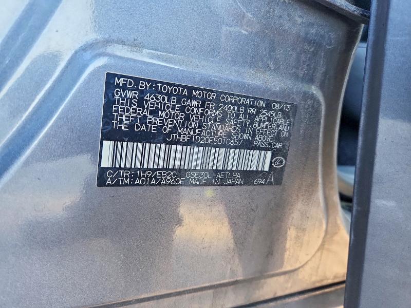 Продажа на аукционе авто 2014 Lexus Is 250, vin: JTHBF1D20E5010657, номер лота: 60324526