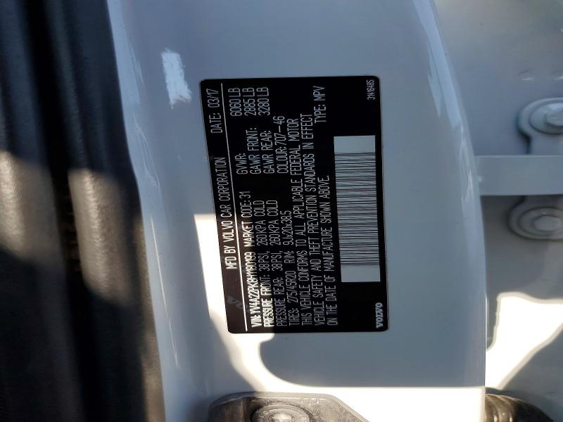 Aukcja sprzedaży 2017 Volvo Xc90, vin: YV4A22PK8H1180199, numer aukcji: 60876586