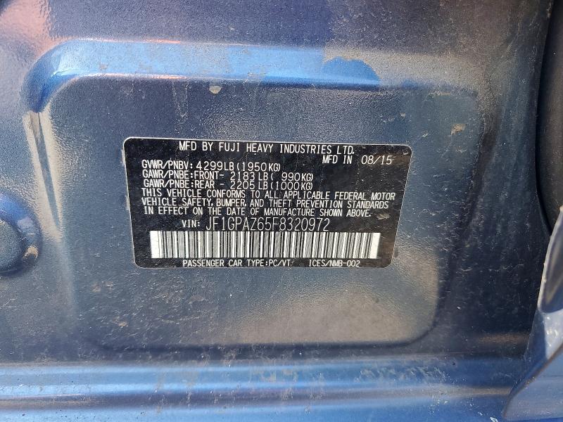 Aukcja sprzedaży 2015 Subaru Impreza, vin: JF1GPAZ65F8320972, numer aukcji: 61903396