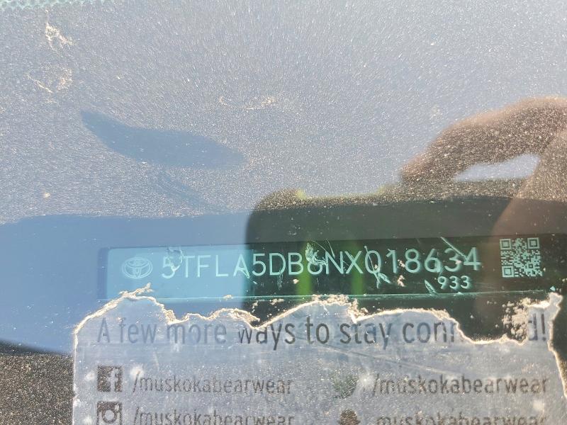 Продажа на аукционе авто 2022 Toyota Tundra, vin: 5TFLA5DB6NX018634, номер лота: 61134846
