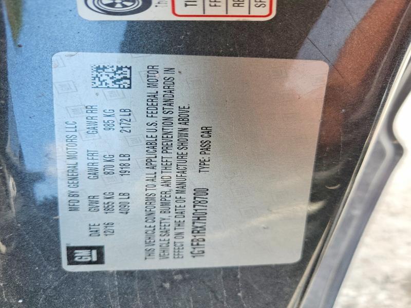 60433146 :رقم المزاد ، 1G1FB1RX7H0178700 vin ، 2017 Chevrolet Camaro مزاد بيع
