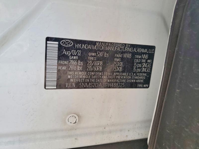 60878516 :رقم المزاد ، 5NMS2DAJ1PH488225 vin ، 2023 Hyundai Santa Fe مزاد بيع