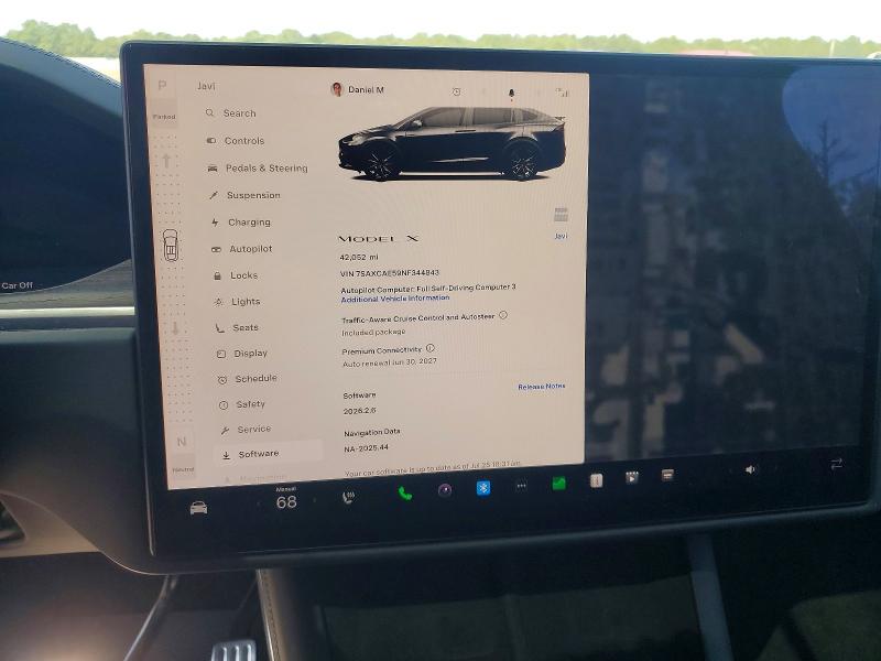 62479066 :رقم المزاد ، 7SAXCAE59NF344843 vin ، 2022 Tesla Model X مزاد بيع