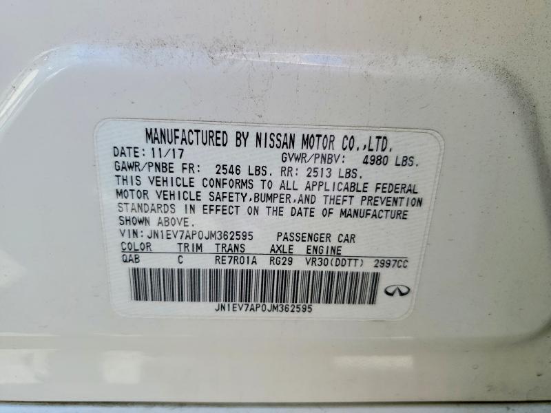 Продаж на аукціоні авто 2018 Infiniti Q50, vin: JN1EV7AP0JM362595, номер лоту: 60486786