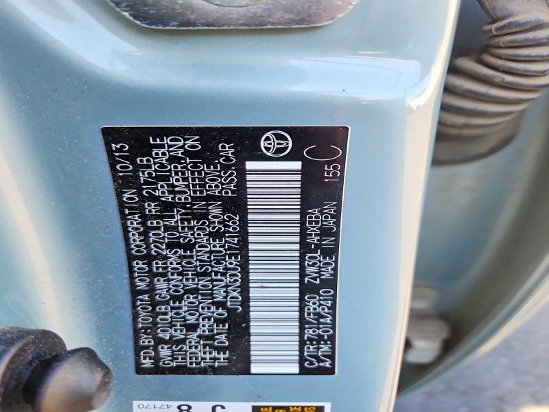Aukcja sprzedaży 2014 Toyota Prius, vin: JTDKN3DU9E1741662, numer aukcji: 63187246