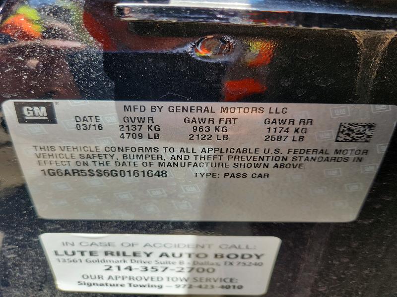 2016 Cadillac Cts მანქანა იყიდება აუქციონზე, vin: 1G6AR5SS6G0161648, აუქციონის ნომერი: 61918206