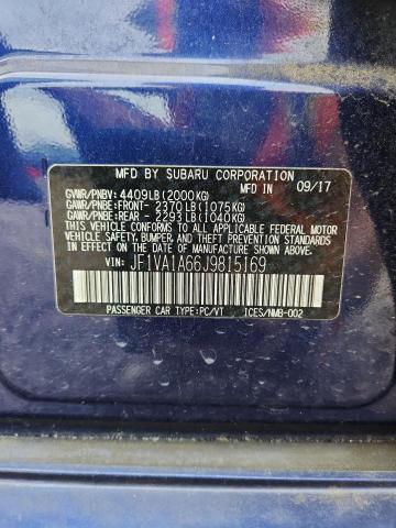 60231546 :رقم المزاد ، JF1VA1A66J9815169 vin ، 2018 Subaru Wrx مزاد بيع