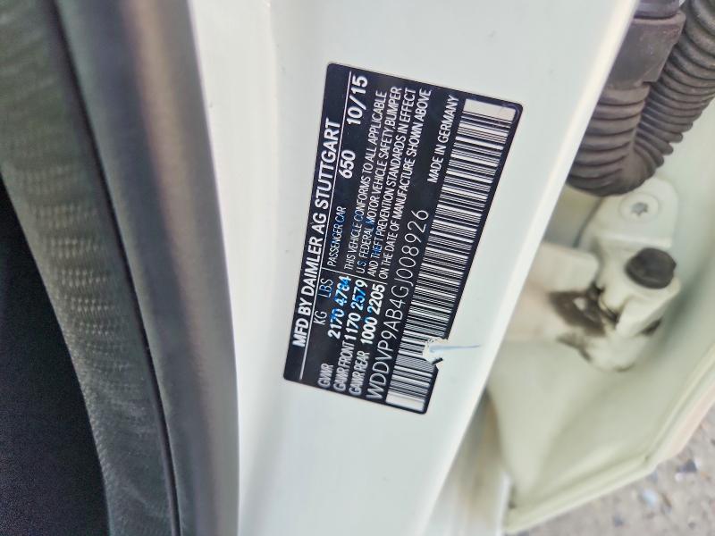 Aukcja sprzedaży 2016 Mercedes-benz B, vin: WDDVP9AB4GJ008926, numer aukcji: 63022836