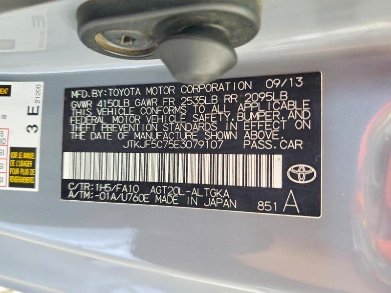 62812036 :رقم المزاد ، JTKJF5C75E3079107 vin ، 2014 Scion Tc مزاد بيع