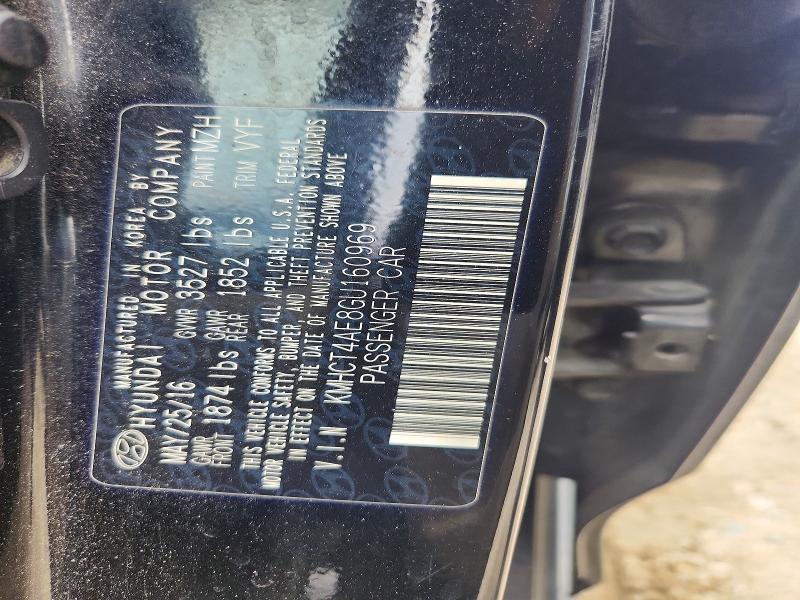 Aukcja sprzedaży 2016 Hyundai Accent, vin: KMHCT4AE8GU160969, numer aukcji: 59163226