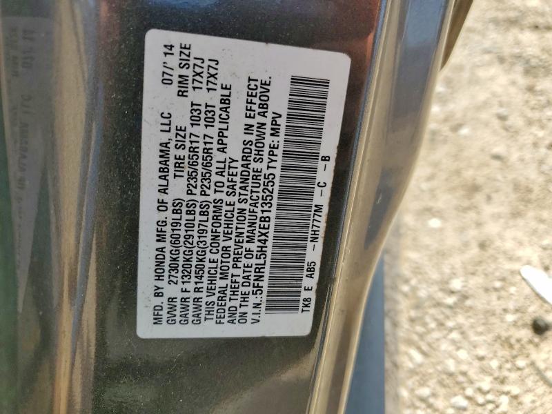 Продаж на аукціоні авто 2014 Honda Odyssey, vin: 5FNRL5H4XEB135255, номер лоту: 59876476