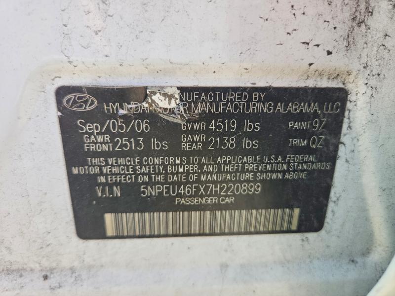 Продаж на аукціоні авто 2007 Hyundai Sonata, vin: 5NPEU46FX7H220899, номер лоту: 58160376
