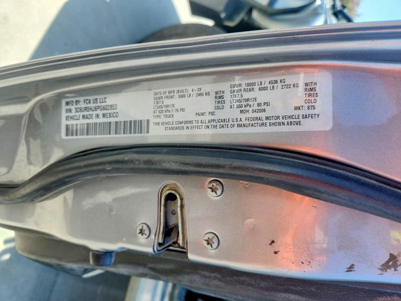 62748506 :رقم المزاد ، 3C6UR5HJ6PG602853 vin ، 2023 Ram 2500 مزاد بيع