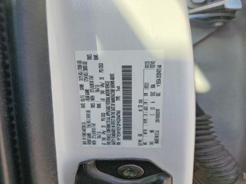 2015 Ford F150 მანქანა იყიდება აუქციონზე, vin: 1FTEW1EF2FKD04760, აუქციონის ნომერი: 59910616