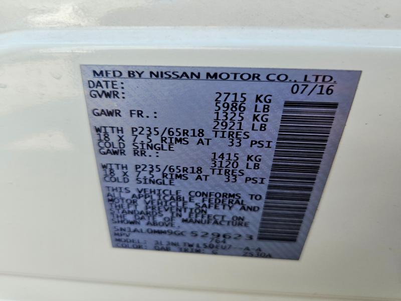 Продаж на аукціоні авто 2016 Infiniti Qx60, vin: 5N1AL0MM9GC529623, номер лоту: 60501026