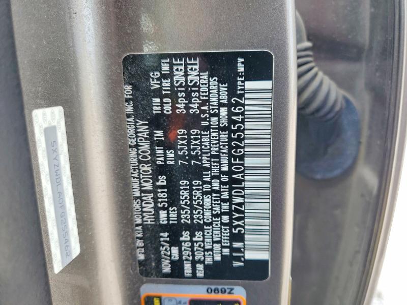 Продаж на аукціоні авто 2015 Hyundai Santa Fe Sport, vin: 5XYZWDLA0FG255462, номер лоту: 59960356
