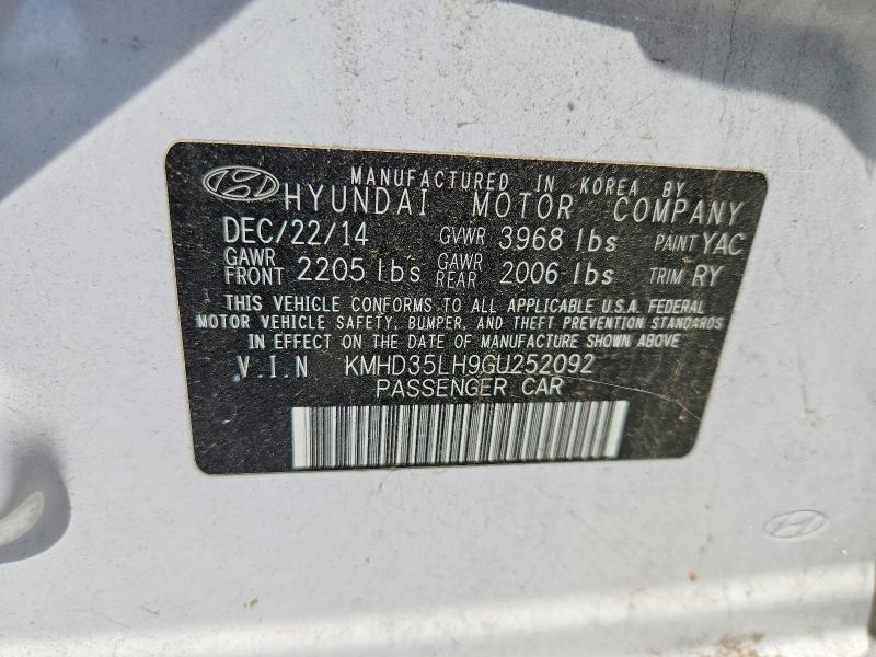 2016 Hyundai Elantra Gt მანქანა იყიდება აუქციონზე, vin: KMHD35LH9GU252092, აუქციონის ნომერი: 62331196