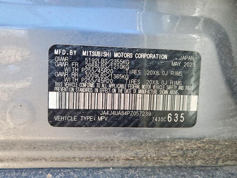 Продаж на аукціоні авто 2023 Mitsubishi Outlander, vin: JA4J4UA84PZ057239, номер лоту: 59632996