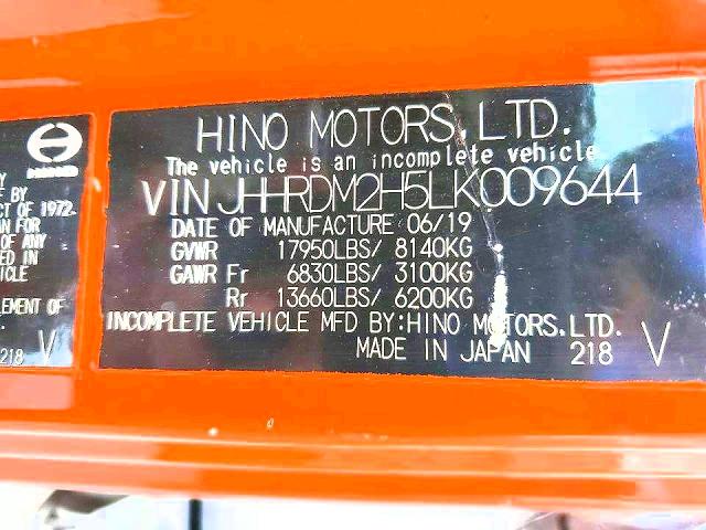 2020 Hino 195 მანქანა იყიდება აუქციონზე, vin: JHHRDM2H5LK009644, აუქციონის ნომერი: 66316906