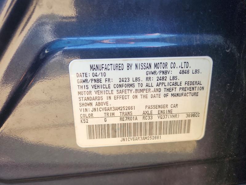 Продаж на аукціоні авто 2010 Infiniti G37, vin: JN1CV6AR3AM252661, номер лоту: 60805176