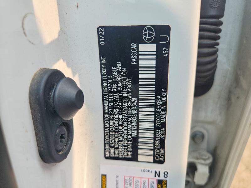 2022 Toyota C-hr მანქანა იყიდება აუქციონზე, vin: NMTKHMBX8NR143428, აუქციონის ნომერი: 60916736