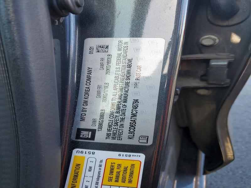 61675726 :رقم المزاد ، KL8CD6SA7MC748784 vin ، 2021 Chevrolet Spark مزاد بيع