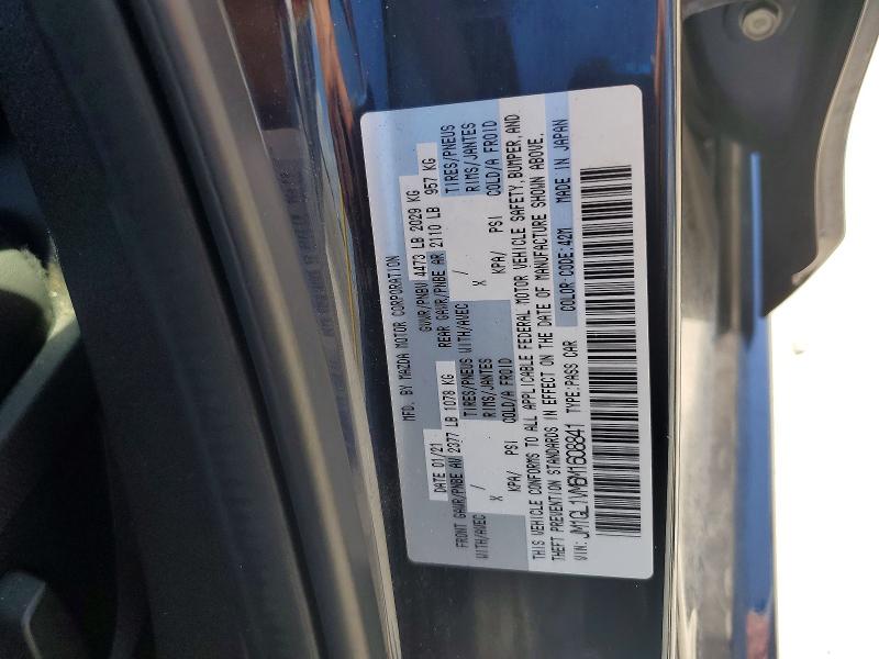 Продажа на аукционе авто 2021 Mazda 6, vin: JM1GL1VM6M1608841, номер лота: 59275986