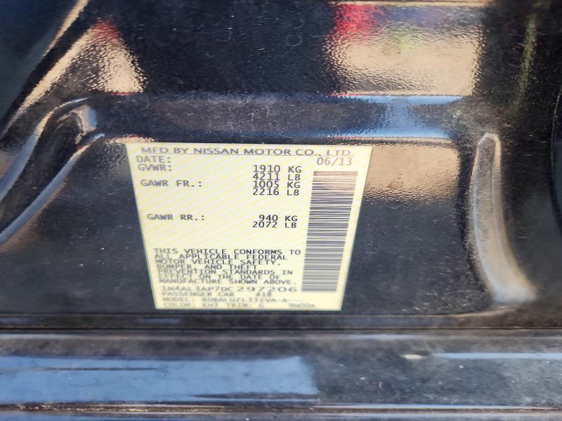 Продаж на аукціоні авто 2013 Nissan Altima, vin: 1N4AL3AP7DC297206, номер лоту: 61292436