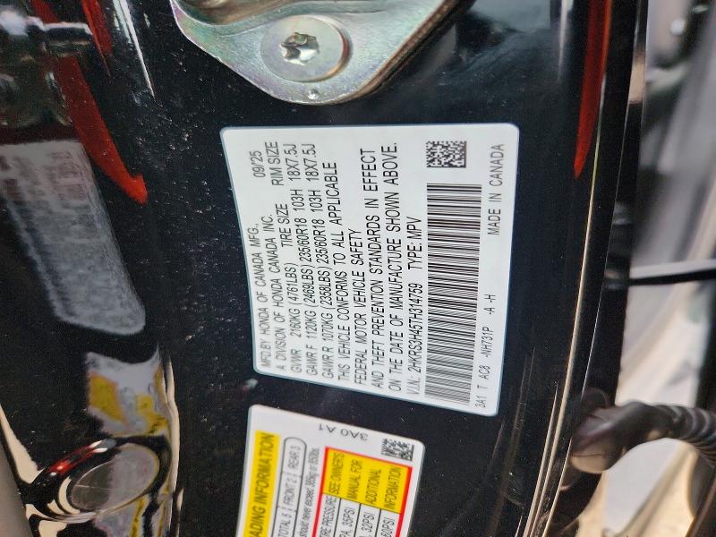 62624106 :رقم المزاد ، 2HKRS3H45TH314759 vin ، 2026 Honda Cr-v مزاد بيع