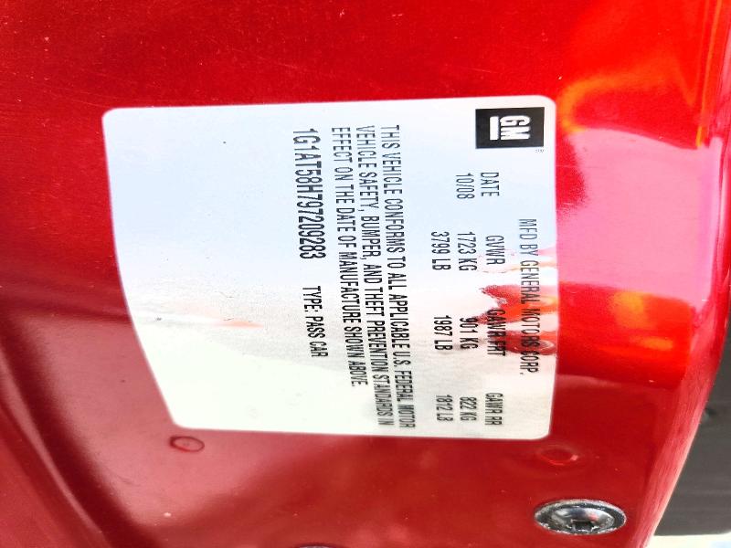 62088476 :رقم المزاد ، 1G1AT58H797209283 vin ، 2009 Chevrolet Cobalt مزاد بيع