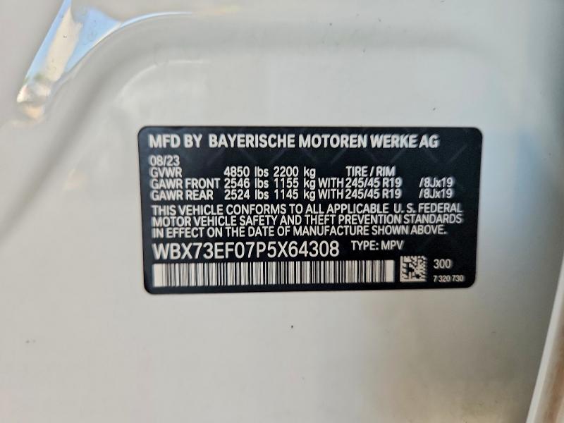 Aukcja sprzedaży 2023 Bmw X1, vin: WBX73EF07P5X64308, numer aukcji: 60153126