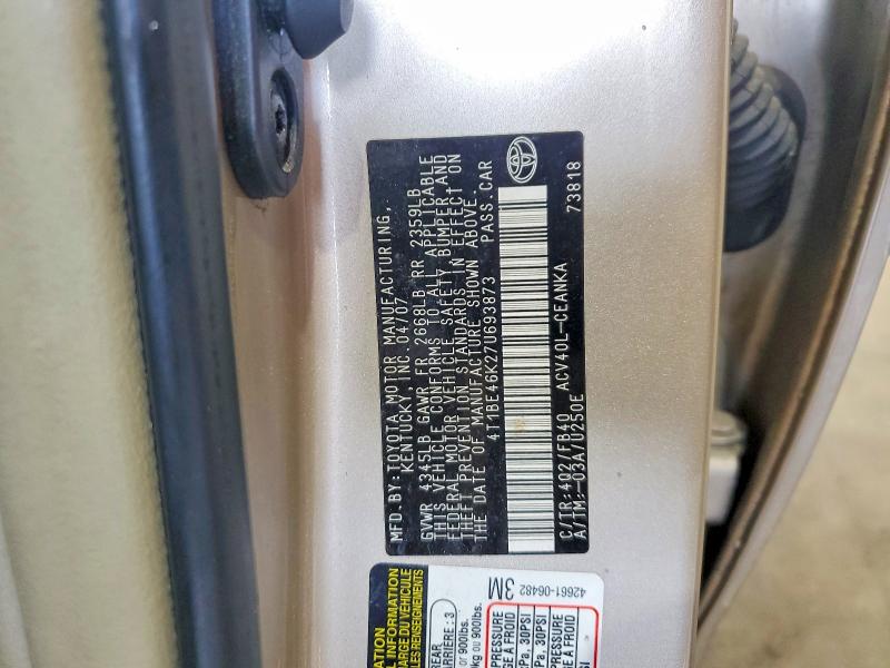 Продажа на аукционе авто 2007 Toyota Camry, vin: 4T1BE46K27U693873, номер лота: 60514126