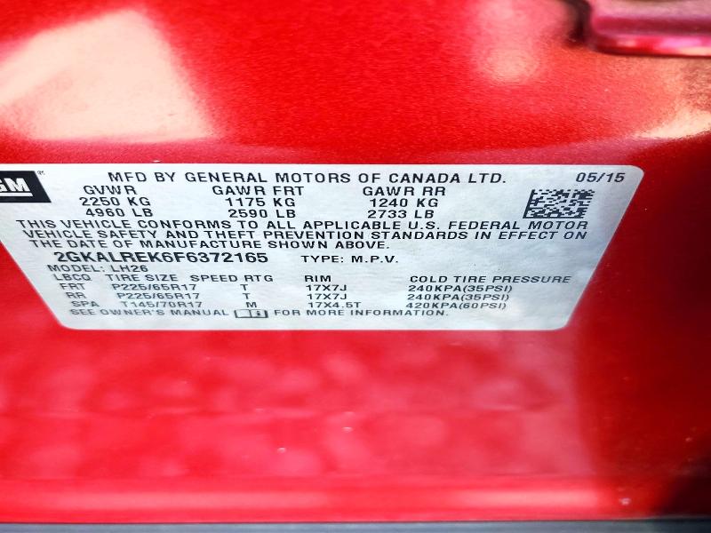 2015 Gmc Terrain მანქანა იყიდება აუქციონზე, vin: 2GKALREK6F6372165, აუქციონის ნომერი: 62867716