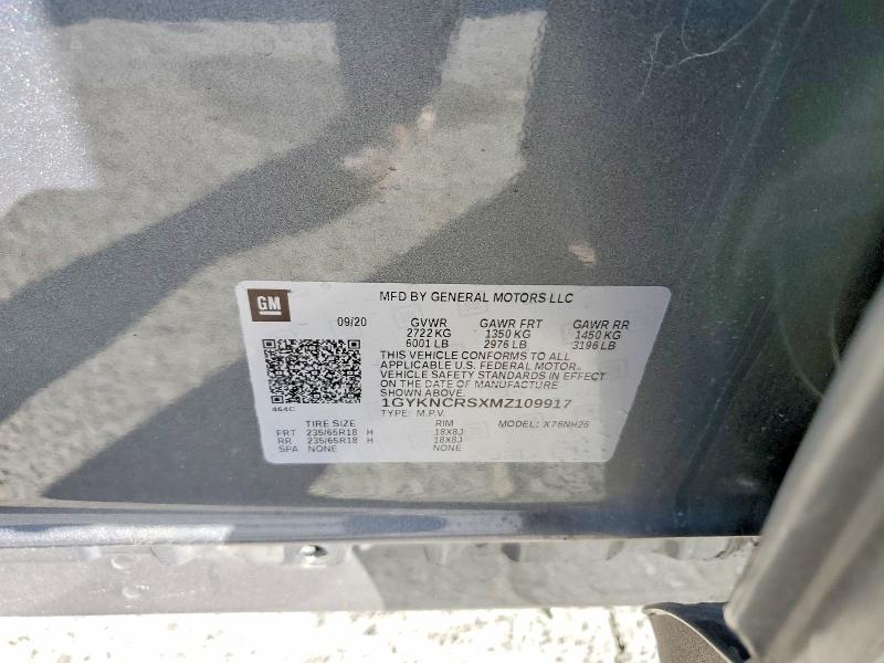 Aukcja sprzedaży 2021 Cadillac Xt5, vin: 1GYKNCRSXMZ109917, numer aukcji: 59856526