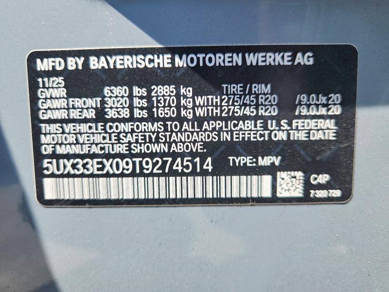 Продажа на аукционе авто 2026 Bmw X6, vin: 5UX33EX09T9274514, номер лота: 61409226