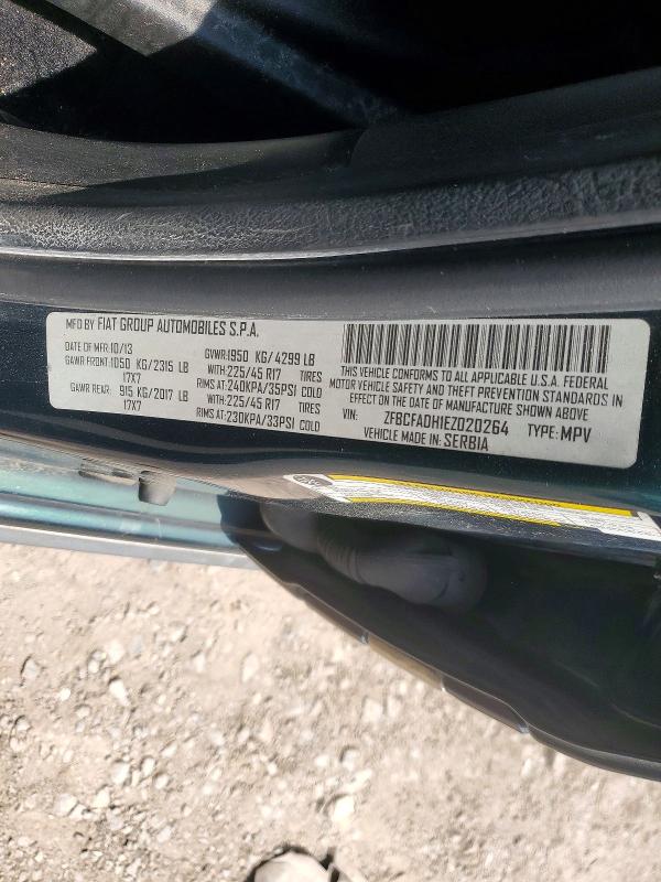 Продажа на аукционе авто 2014 Fiat 500l, vin: ZFBCFADH1EZ020264, номер лота: 61551246