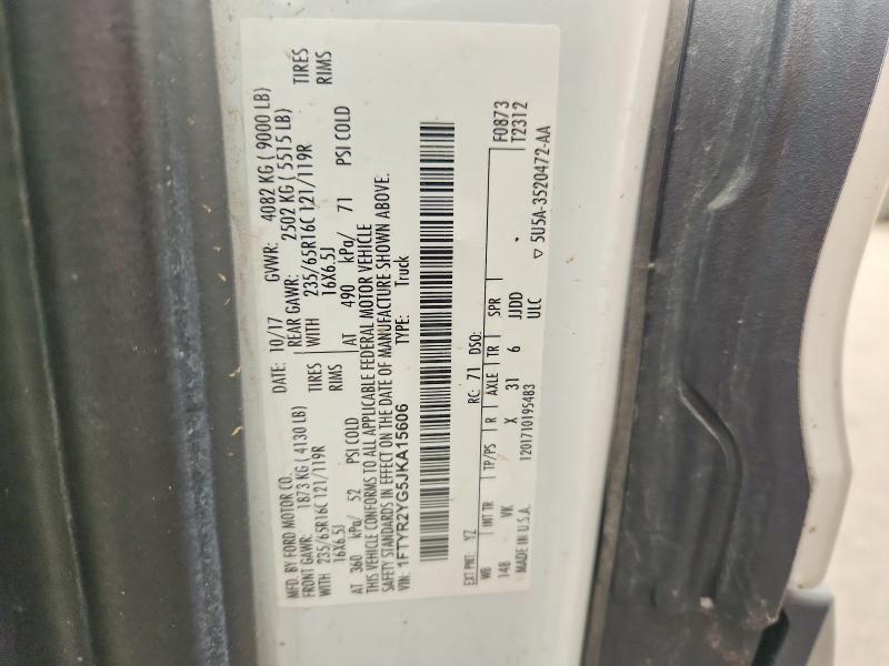 60019246 :رقم المزاد ، 1FTYR2YG5JKA15606 vin ، 2018 Ford Transit مزاد بيع