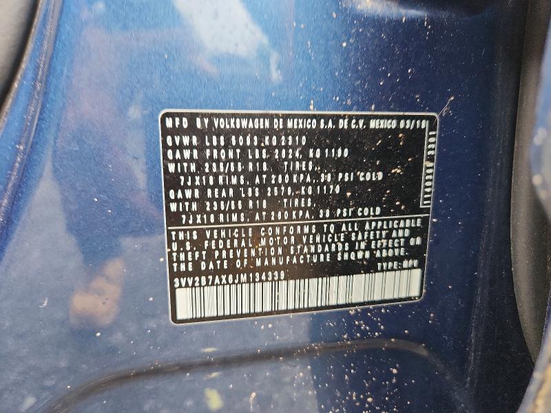 Продаж на аукціоні авто 2018 Volkswagen Tiguan, vin: 3VV2B7AX6JM134339, номер лоту: 60407596