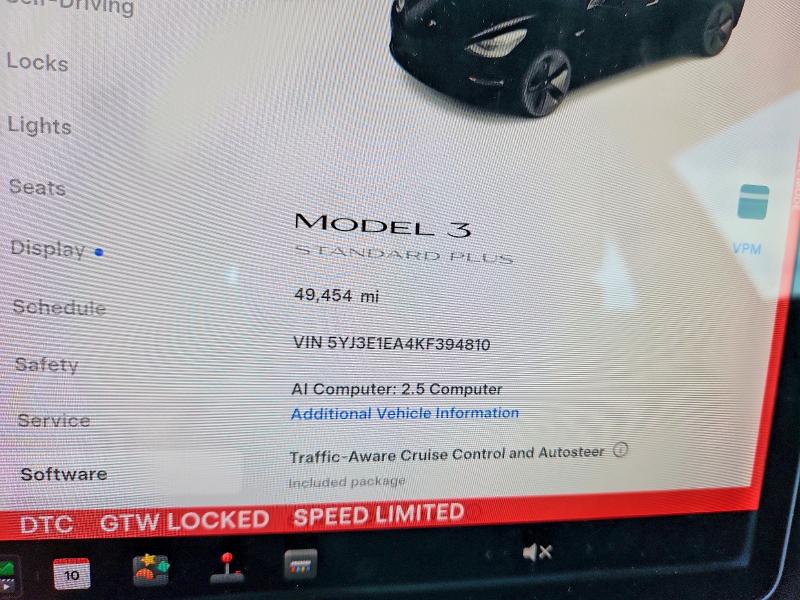 57010986 :رقم المزاد ، 5YJ3E1EA4KF394810 vin ، 2019 Tesla Model 3 مزاد بيع