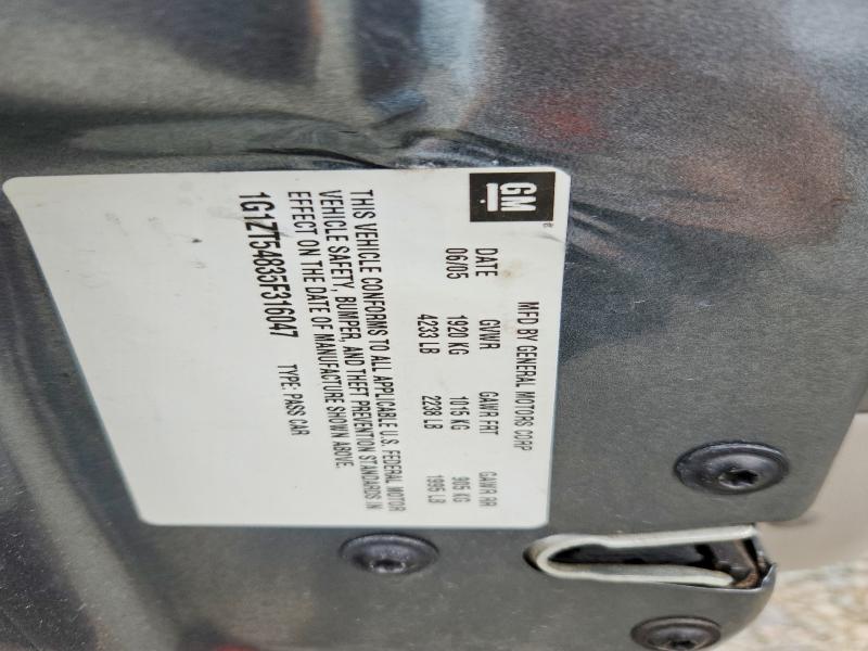 Aukcja sprzedaży 2005 Chevrolet Malibu, vin: 1G1ZT54835F316047, numer aukcji: 62449266