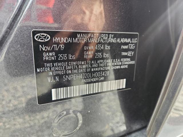 2020 Hyundai Sonata მანქანა იყიდება აუქციონზე, vin: 5NPEH4J20LH003428, აუქციონის ნომერი: 63213056