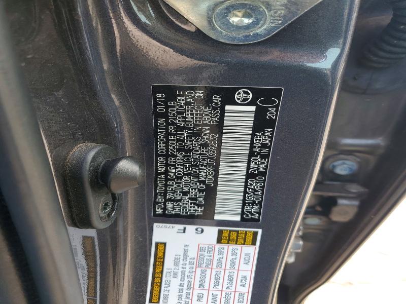60928866 :رقم المزاد ، JTDKBRFU7J3592532 vin ، 2018 Toyota Prius مزاد بيع