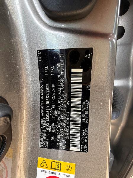 Aukcja sprzedaży 2017 Lexus Rx 350, vin: 2T2BZMCA1HC091934, numer aukcji: 63258776