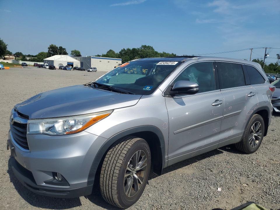 2016 Toyota Highlander მანქანა იყიდება აუქციონზე, vin: 5TDJKRFH5GS504096, აუქციონის ნომერი: 62494316