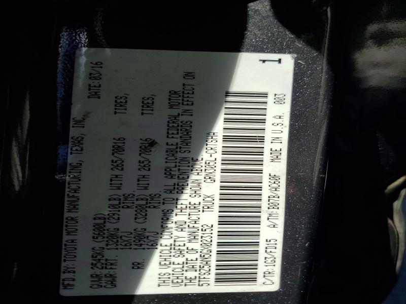 Auction sale of the 2016 Toyota Tacoma, vin: 5TFSZ5AN5GX023152, lot number: 61968766