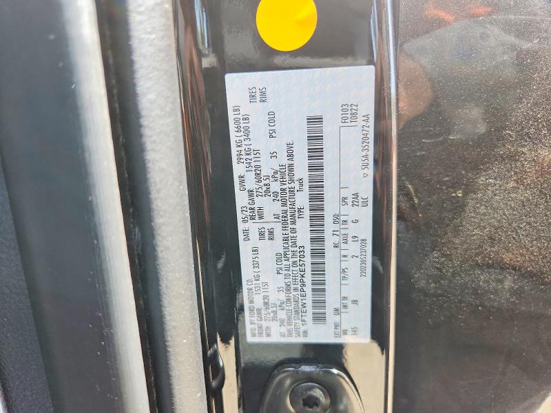 Aukcja sprzedaży 2023 Ford F150, vin: 1FTEW1EP9PKE57033, numer aukcji: 62638256