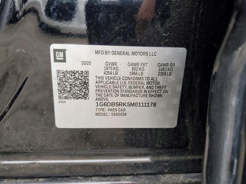 Продаж на аукціоні авто 2021 Cadillac Ct4, vin: 1G6DB5RK5M0111178, номер лоту: 58157446