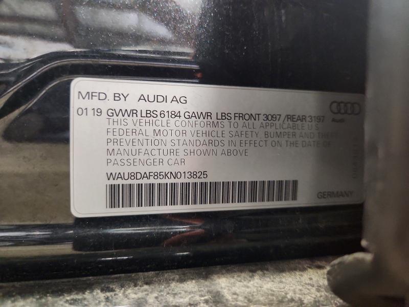 2019 Audi A8 მანქანა იყიდება აუქციონზე, vin: WAU8DAF85KN013825, აუქციონის ნომერი: 60432076