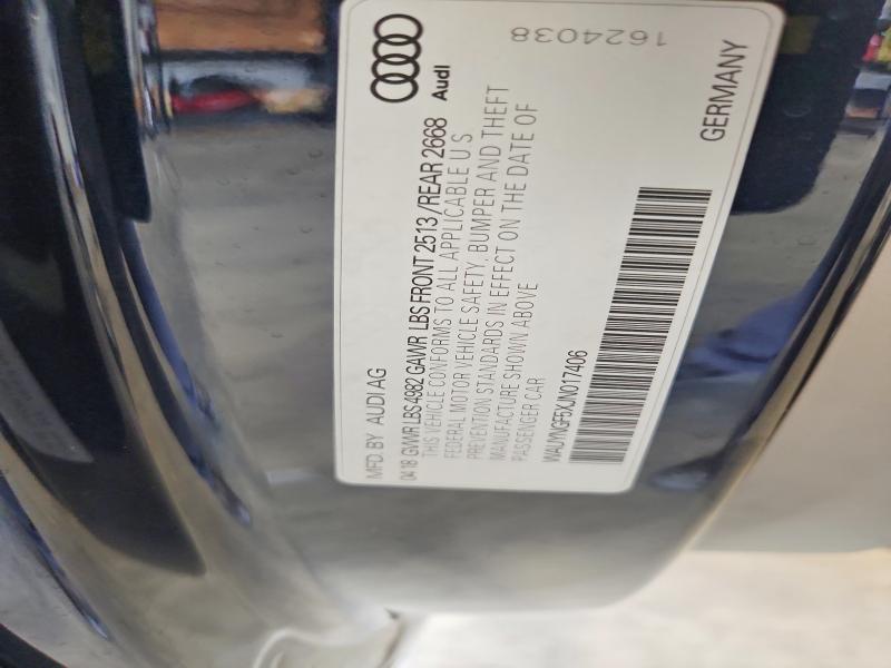 2018 Audi A5 მანქანა იყიდება აუქციონზე, vin: WAUYNGF5XJN017406, აუქციონის ნომერი: 61769726